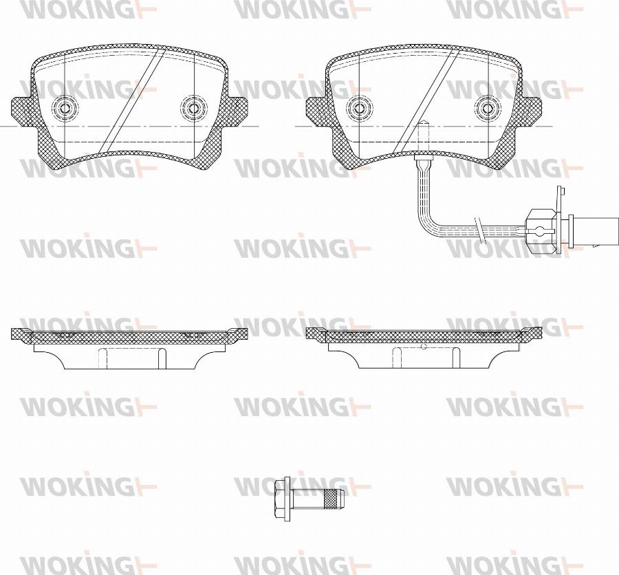 Woking P12423.86 - Kit pastiglie freno, Freno a disco autozon.pro