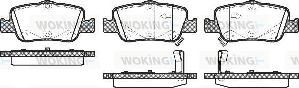 Woking P12563.02 - Kit pastiglie freno, Freno a disco autozon.pro