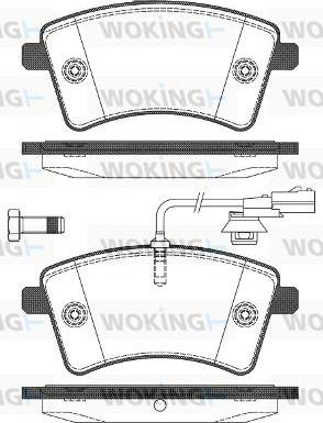 Woking P12513.01 - Kit pastiglie freno, Freno a disco autozon.pro