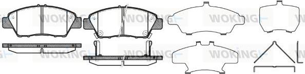 Woking P12583.02 - Kit pastiglie freno, Freno a disco autozon.pro