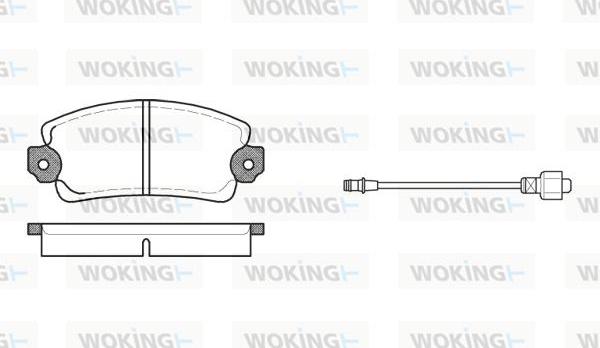 Woking P1253.12 - Kit pastiglie freno, Freno a disco autozon.pro