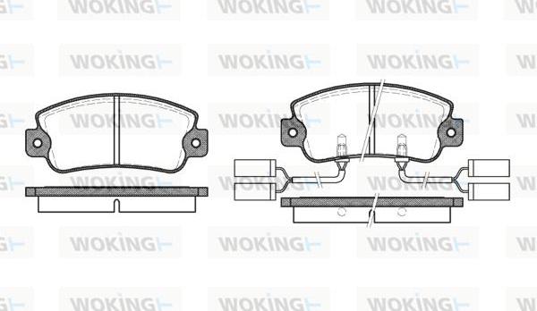 Woking P1253.22 - Kit pastiglie freno, Freno a disco autozon.pro