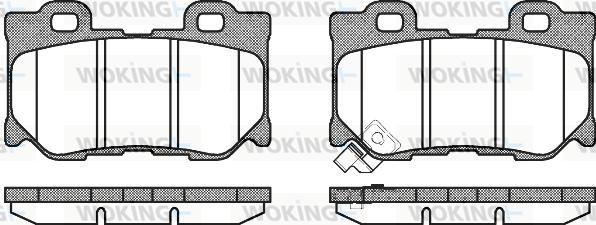 Woking P12653.01 - Kit pastiglie freno, Freno a disco autozon.pro