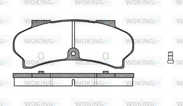 Woking P1263.02 - Kit pastiglie freno, Freno a disco autozon.pro