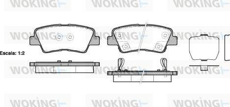 Woking P12623.02 - Kit pastiglie freno, Freno a disco autozon.pro