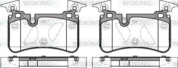 Woking P12673.00 - Kit pastiglie freno, Freno a disco autozon.pro