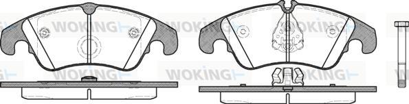 Woking P12043.10 - Kit pastiglie freno, Freno a disco autozon.pro