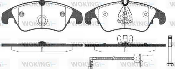 Woking P12043.31 - Kit pastiglie freno, Freno a disco autozon.pro