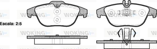 Woking P12053.00 - Kit pastiglie freno, Freno a disco autozon.pro