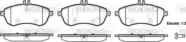 Woking P12013.00 - Kit pastiglie freno, Freno a disco autozon.pro