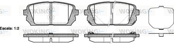 Woking P12033.02 - Kit pastiglie freno, Freno a disco autozon.pro