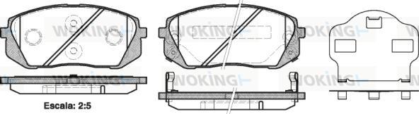 Woking P12023.02 - Kit pastiglie freno, Freno a disco autozon.pro