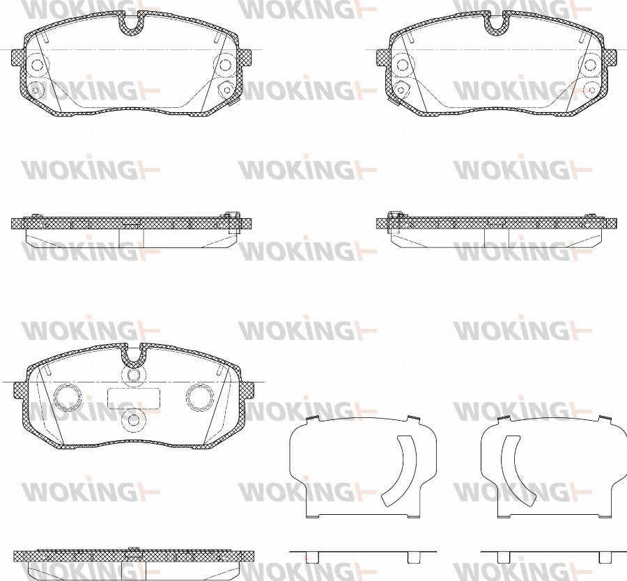 Woking P12023.10 - Kit pastiglie freno, Freno a disco autozon.pro