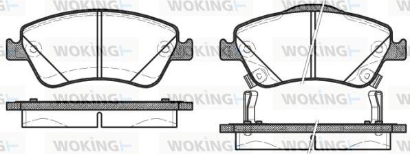 Woking P12103.02 - Kit pastiglie freno, Freno a disco autozon.pro