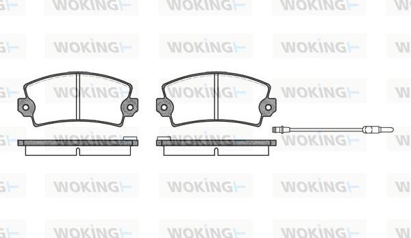 Woking P1213.96 - Kit pastiglie freno, Freno a disco autozon.pro