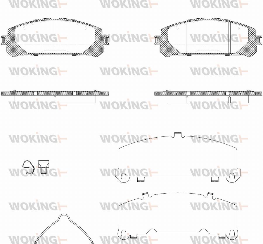 Woking P12123.30 - Kit pastiglie freno, Freno a disco autozon.pro