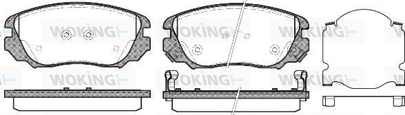 Woking P12853.02 - Kit pastiglie freno, Freno a disco autozon.pro