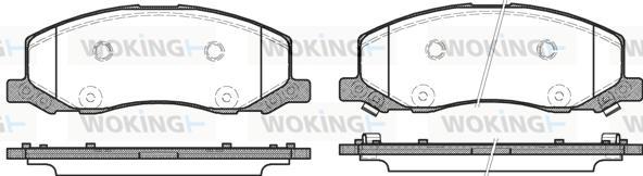 Woking P12863.02 - Kit pastiglie freno, Freno a disco autozon.pro