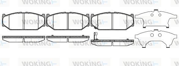 Woking P12813.11 - Kit pastiglie freno, Freno a disco autozon.pro