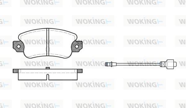 Woking P1283.02 - Kit pastiglie freno, Freno a disco autozon.pro