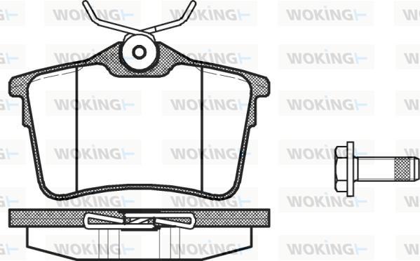 Woking P12823.00 - Kit pastiglie freno, Freno a disco autozon.pro