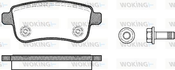 Woking P12873.00 - Kit pastiglie freno, Freno a disco autozon.pro