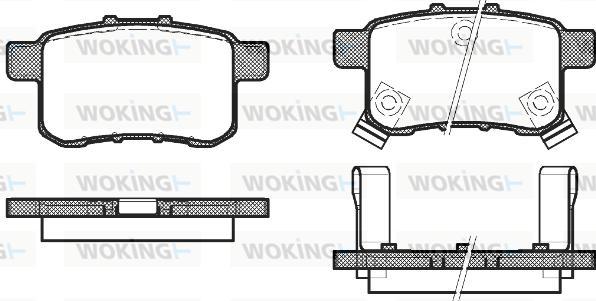 Woking P12323.02 - Kit pastiglie freno, Freno a disco autozon.pro