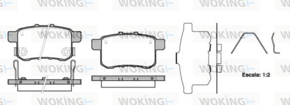 Woking P12323.12 - Kit pastiglie freno, Freno a disco autozon.pro