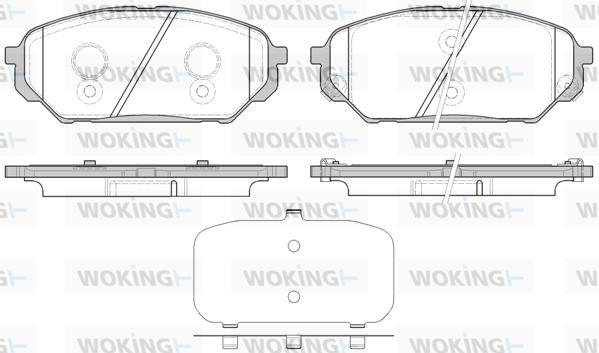 Woking P12223.12 - Kit pastiglie freno, Freno a disco autozon.pro