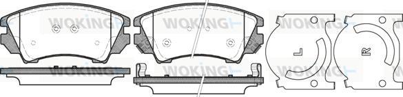 Woking P12753.12 - Kit pastiglie freno, Freno a disco autozon.pro