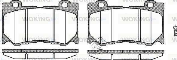 Woking P12723.01 - Kit pastiglie freno, Freno a disco autozon.pro