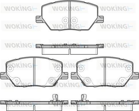 Woking P17403.02 - Kit pastiglie freno, Freno a disco autozon.pro