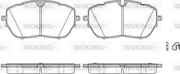 Woking P17543.00 - Kit pastiglie freno, Freno a disco autozon.pro