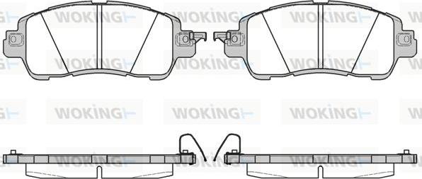 Woking P17563.04 - Kit pastiglie freno, Freno a disco autozon.pro