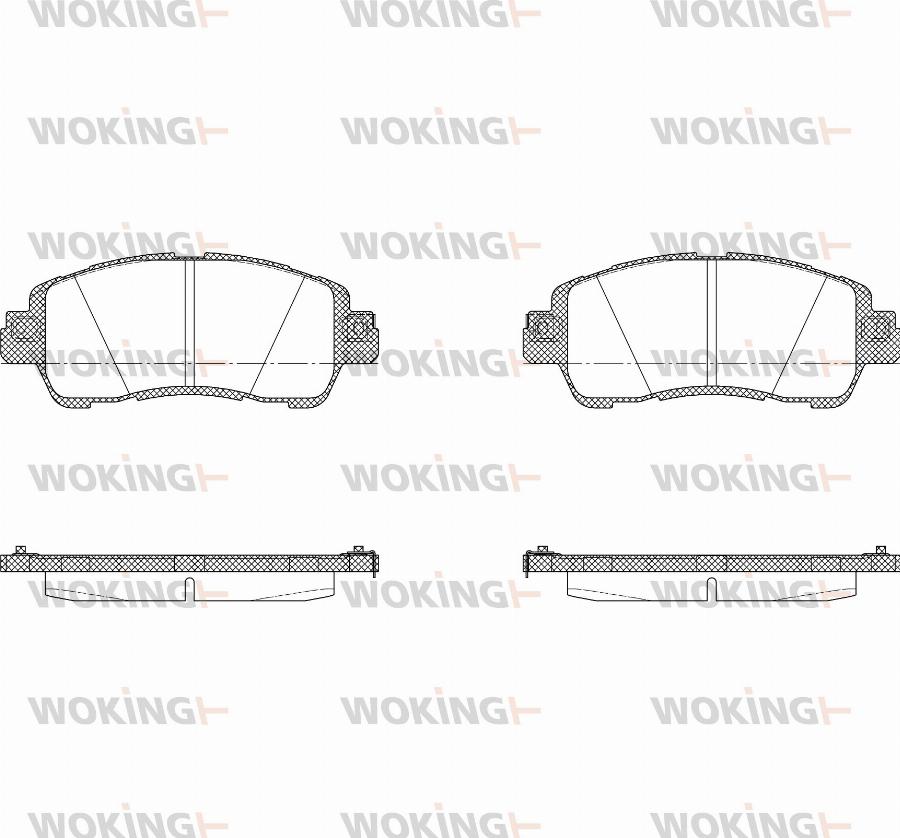 Woking P17563.35 - Kit pastiglie freno, Freno a disco autozon.pro