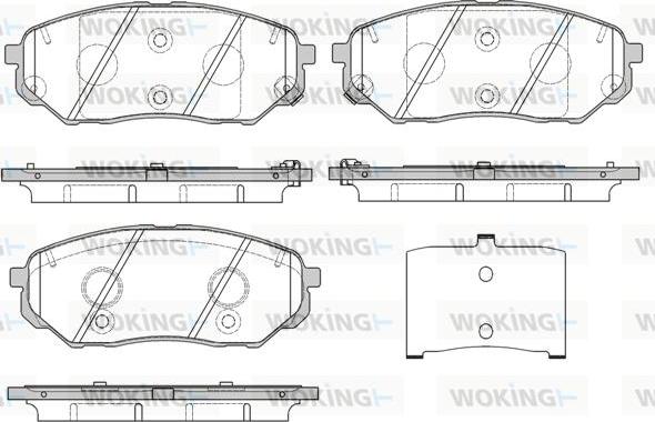 Woking P17613.02 - Kit pastiglie freno, Freno a disco autozon.pro