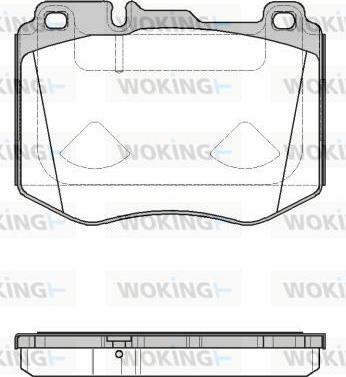 Woking P17043.10 - Kit pastiglie freno, Freno a disco autozon.pro