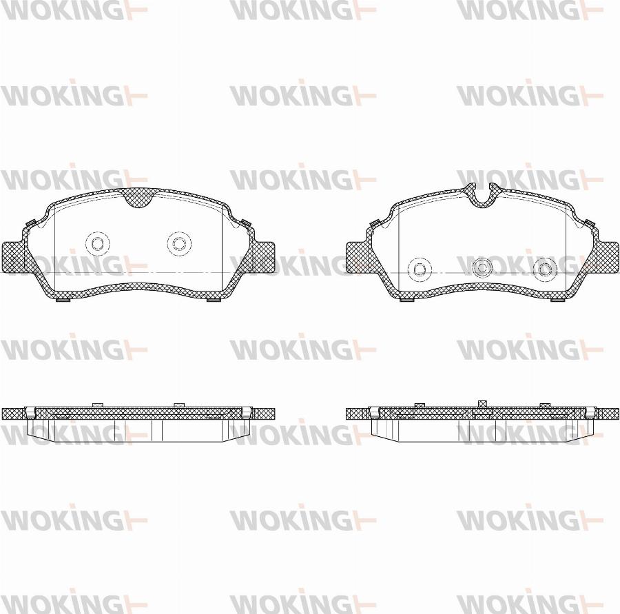 Woking P17053.10 - Kit pastiglie freno, Freno a disco autozon.pro