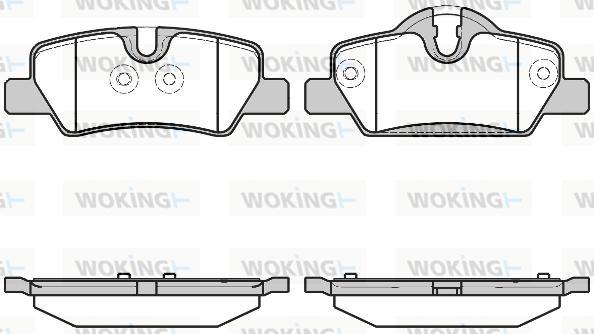 Woking P17003.00 - Kit pastiglie freno, Freno a disco autozon.pro