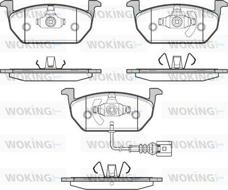 Woking P17013.01 - Kit pastiglie freno, Freno a disco autozon.pro