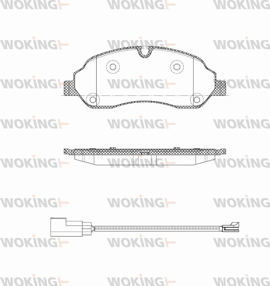 Woking P17023.12 - Kit pastiglie freno, Freno a disco autozon.pro