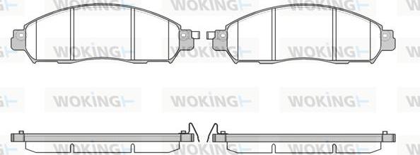 Woking P17123.04 - Kit pastiglie freno, Freno a disco autozon.pro