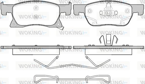 Woking P17813.02 - Kit pastiglie freno, Freno a disco autozon.pro