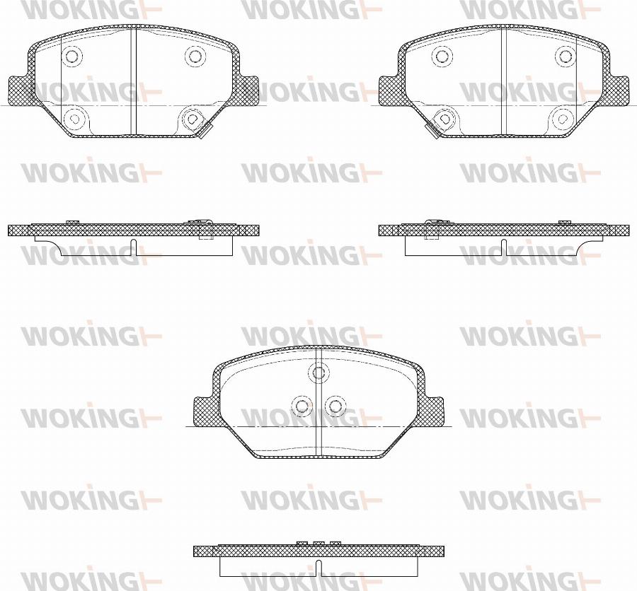 Woking P17313.02 - Kit pastiglie freno, Freno a disco autozon.pro