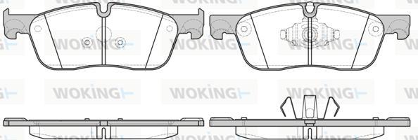 Woking P17333.10 - Kit pastiglie freno, Freno a disco autozon.pro