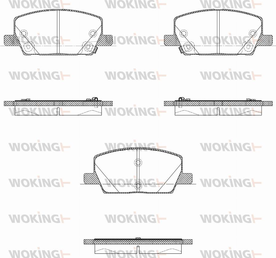 Woking P17703.02 - Kit pastiglie freno, Freno a disco autozon.pro