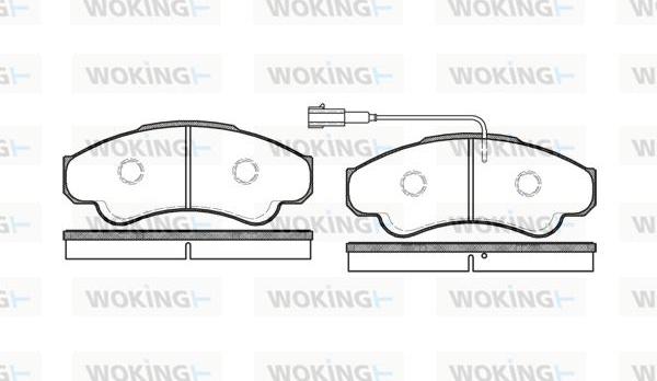 Woking P8593.01 - Kit pastiglie freno, Freno a disco autozon.pro