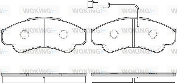 Woking P8593.11 - Kit pastiglie freno, Freno a disco autozon.pro