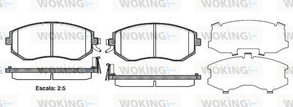 Woking P8513.04 - Kit pastiglie freno, Freno a disco autozon.pro