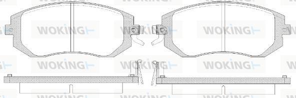 Woking P8513.14 - Kit pastiglie freno, Freno a disco autozon.pro